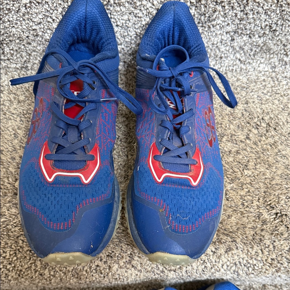 Vibrant Blue and Red Kids Sneakers